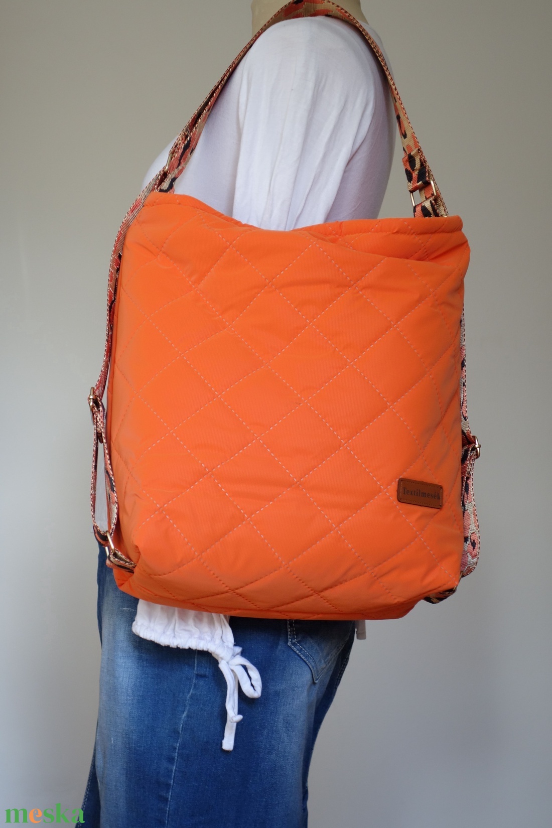 2 in 1 táska - Narancssárga párduc színű - táska & tok - variálható táska - Meska.hu