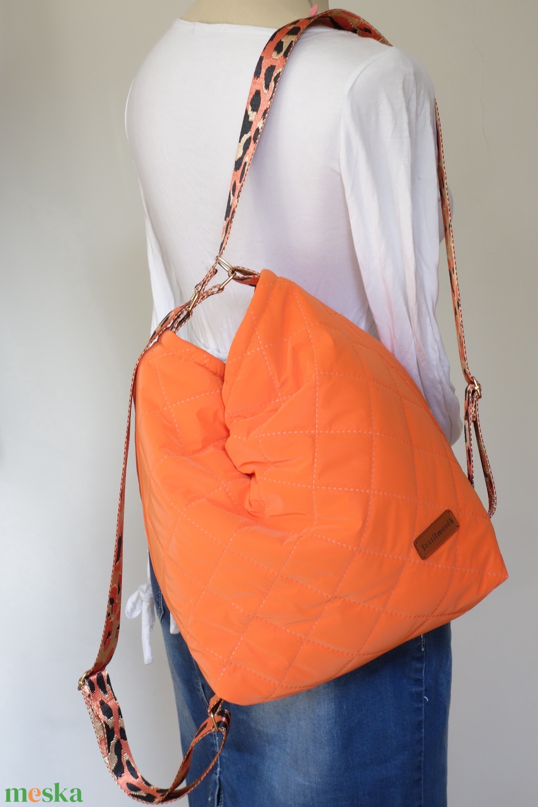 2 in 1 táska - Narancssárga párduc színű - táska & tok - variálható táska - Meska.hu