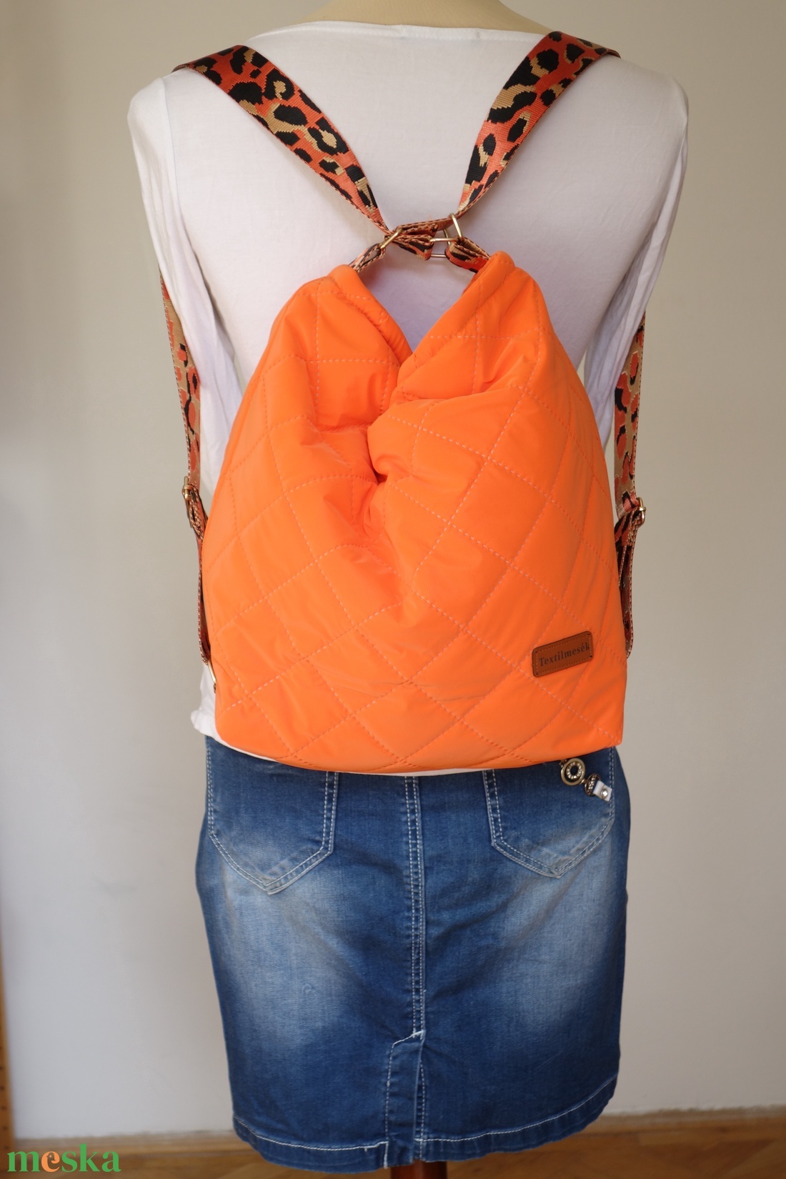 2 in 1 táska - Narancssárga párduc színű - táska & tok - variálható táska - Meska.hu