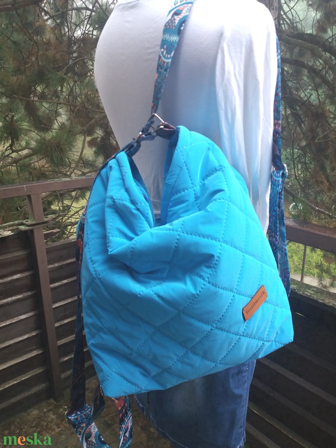 2 in 1 táska - Tenger mélye színű - táska & tok - variálható táska - Meska.hu