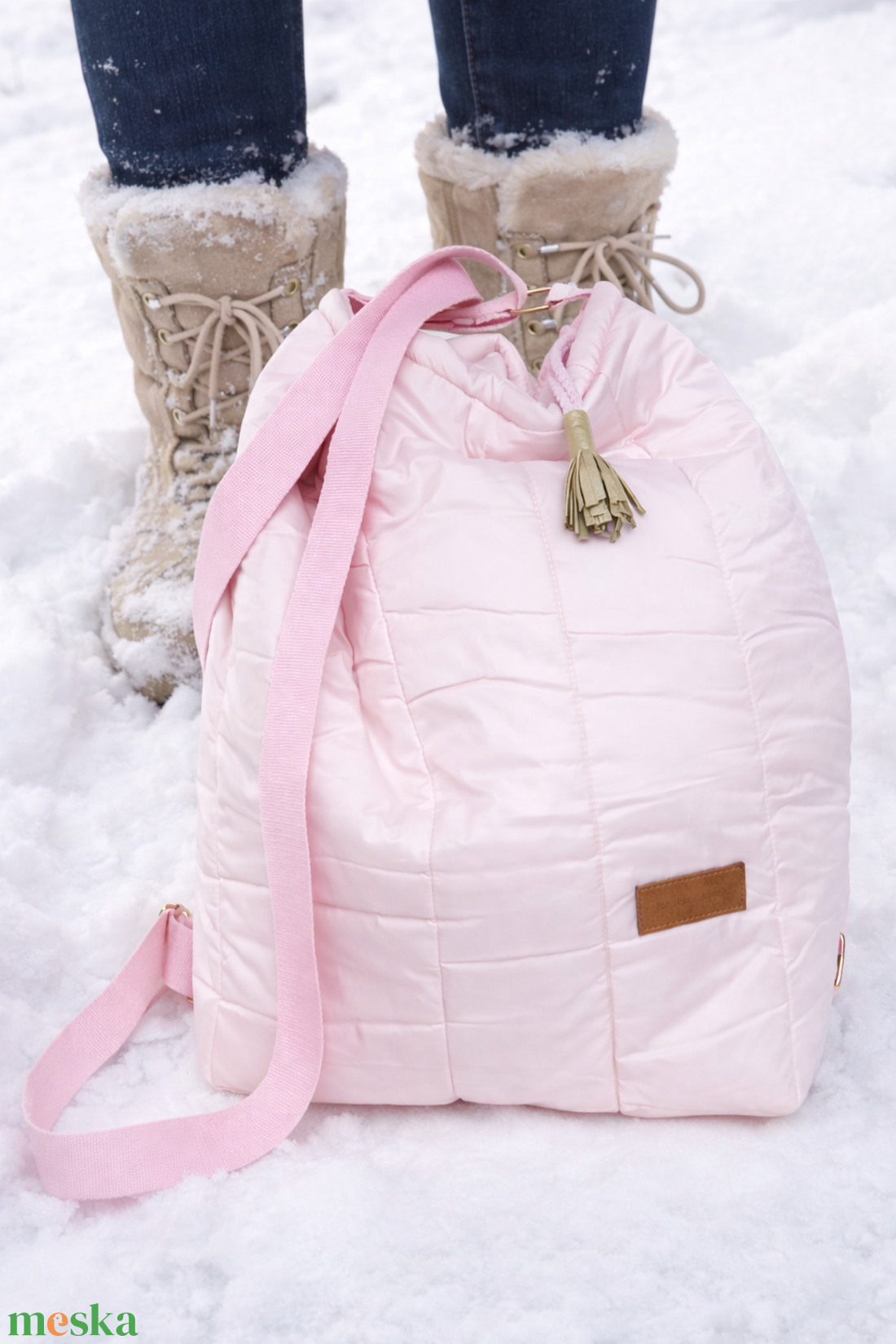 2 in 1 táska - Púderrózsaszín színű - táska & tok - variálható táska - Meska.hu