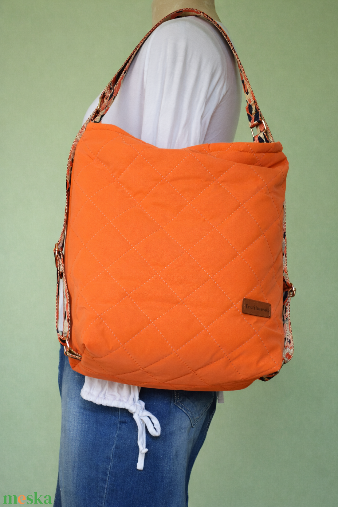 2 in 1 táska - Narancssárga párduc színű - táska & tok - variálható táska - Meska.hu
