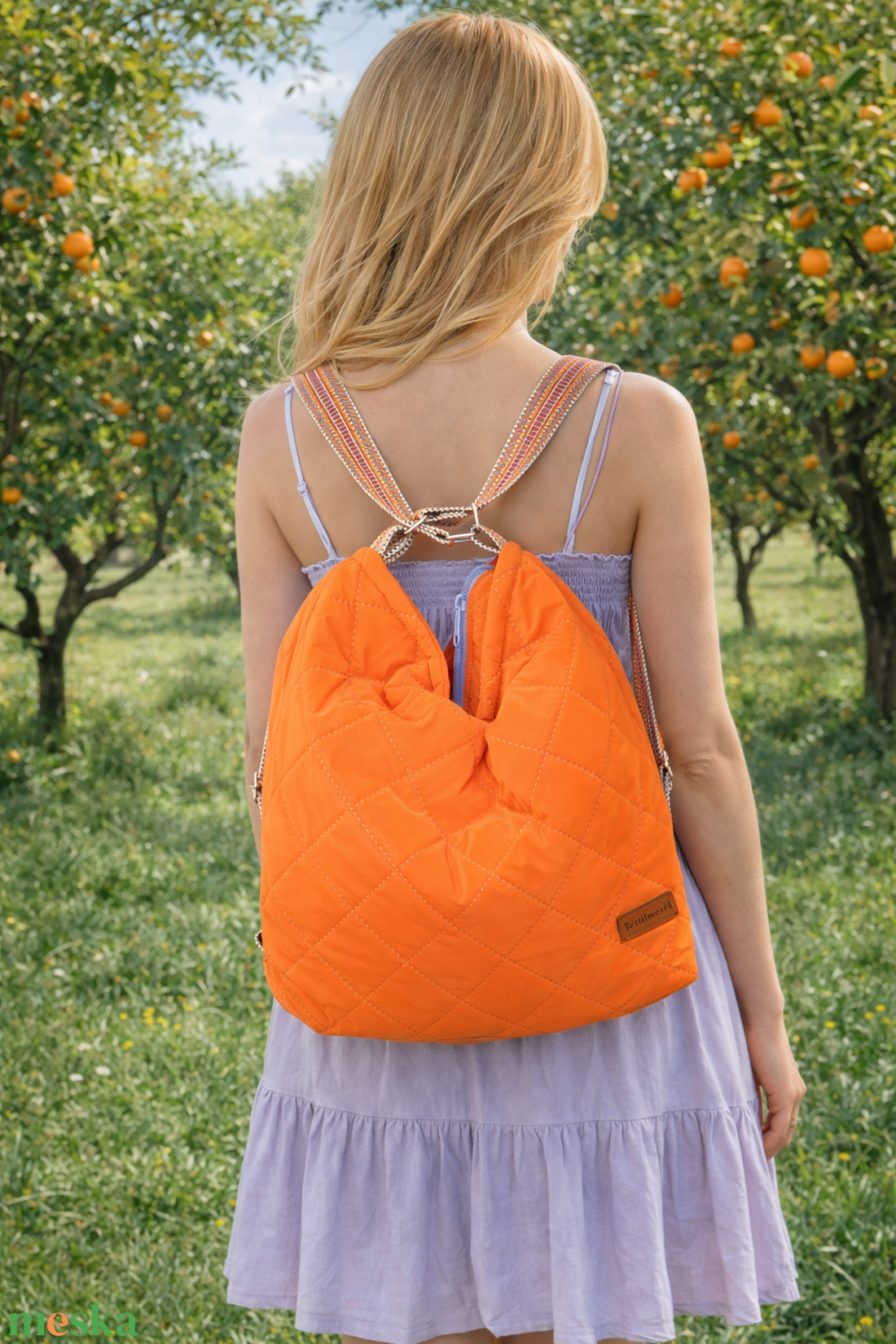 2 in 1 táska - Narancssárga lila színű - táska & tok - variálható táska - Meska.hu
