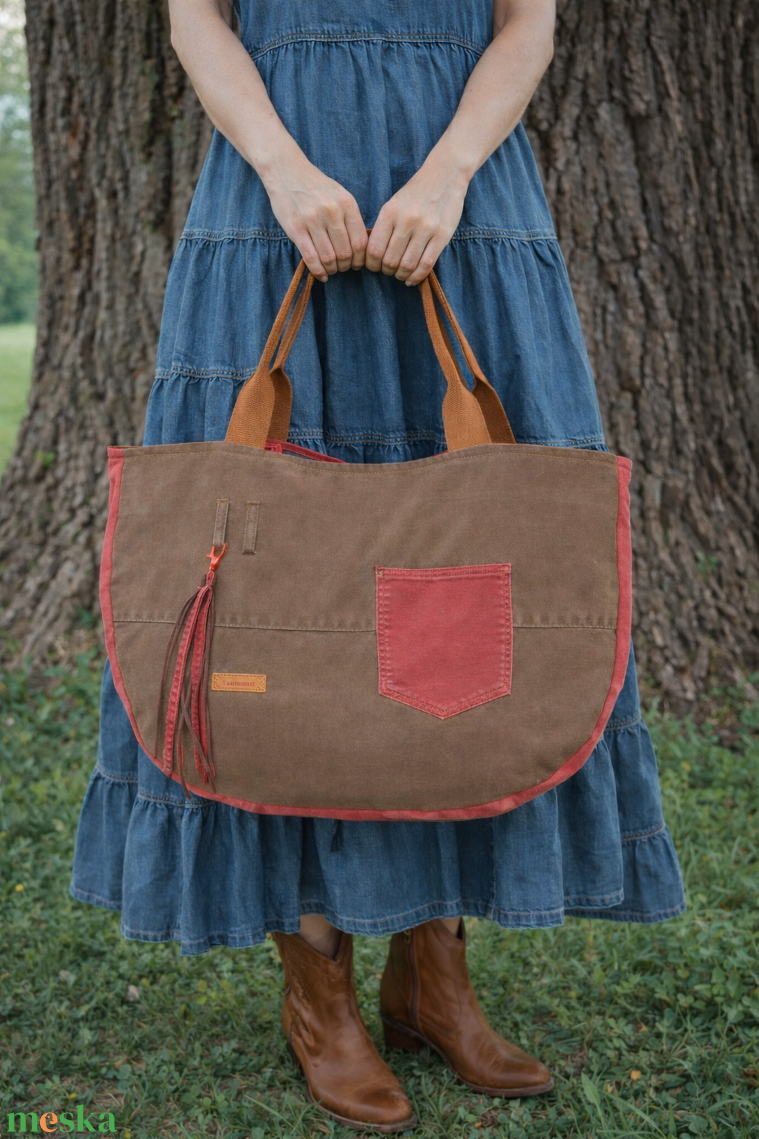 Farmer utazótáska -barna-tégla - táska & tok - kézitáska & válltáska - nagy pakolós táska - Meska.hu