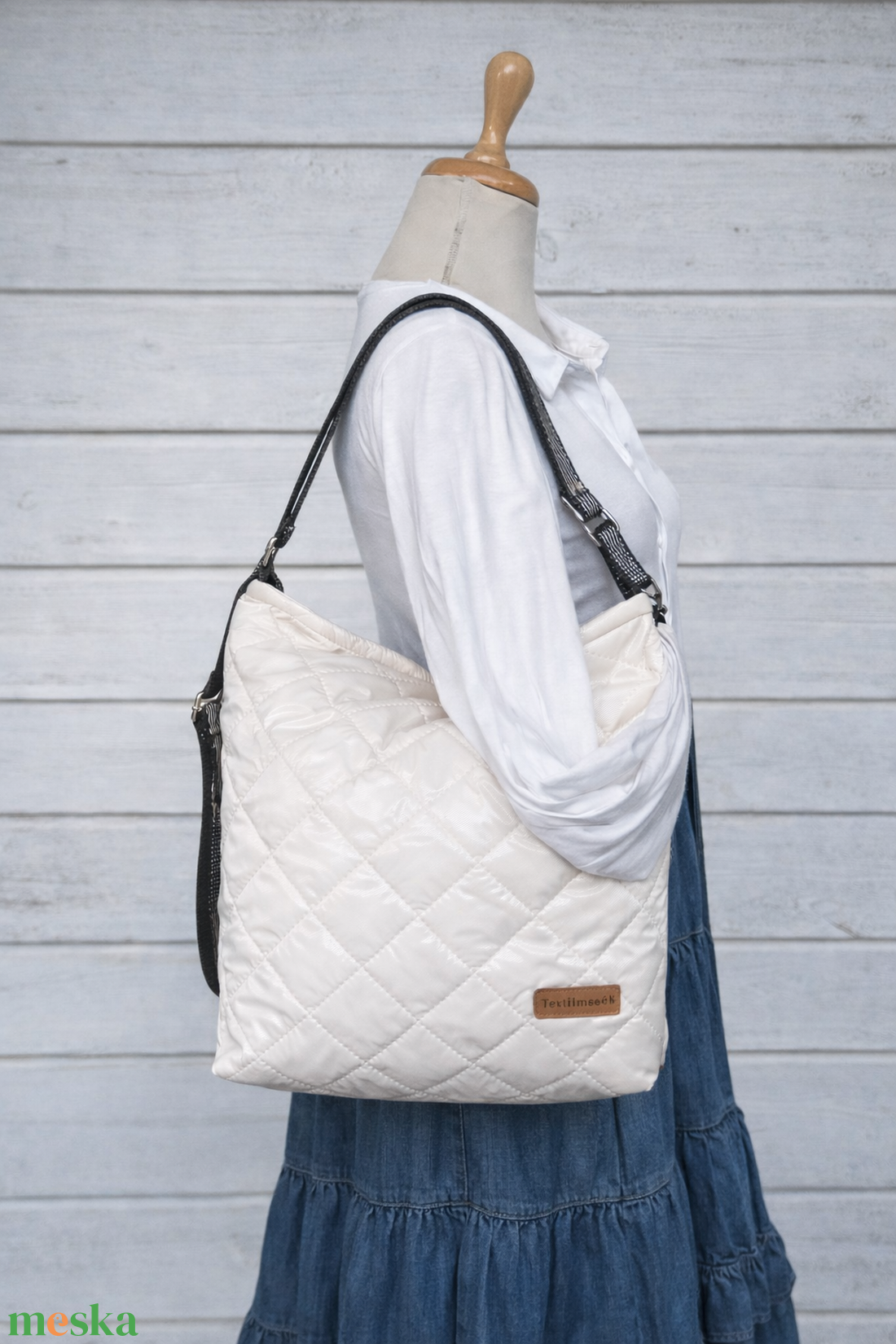 2 in 1 táska - ezüst pántos - táska & tok - variálható táska - Meska.hu