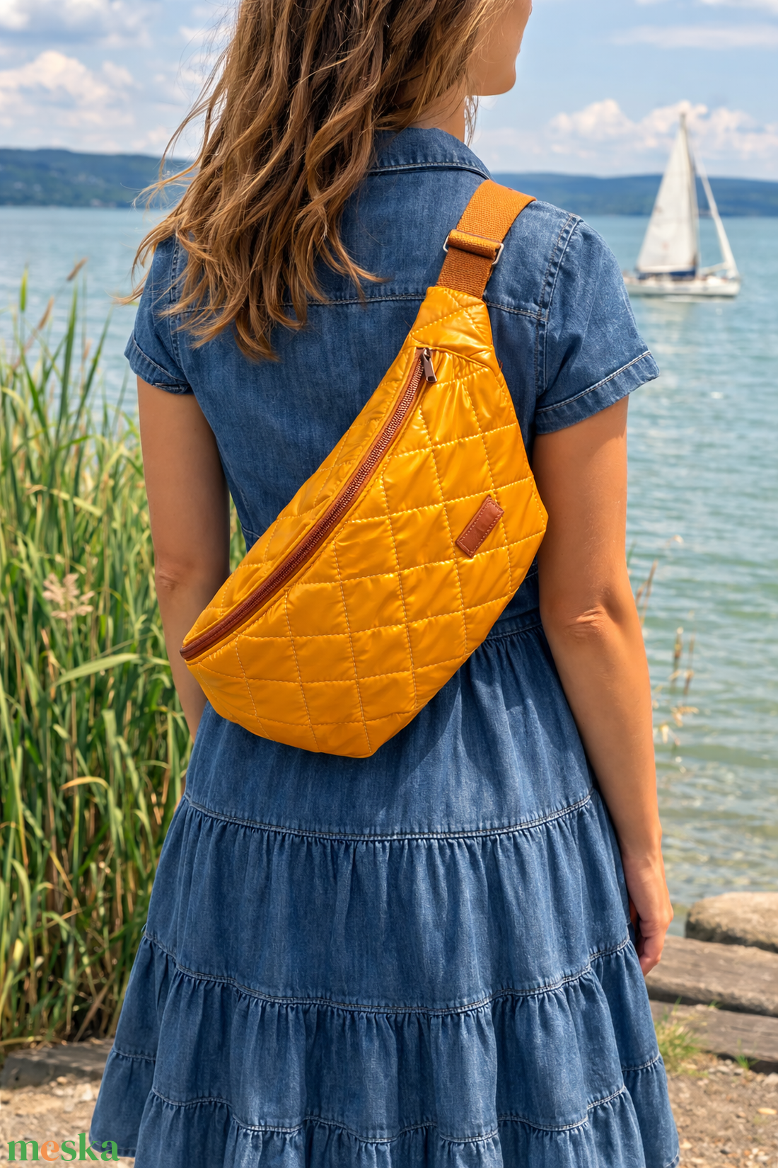 Óriások övtáskája - aranyló méz - táska & tok - kézitáska & válltáska - vállon átvethető táska - Meska.hu