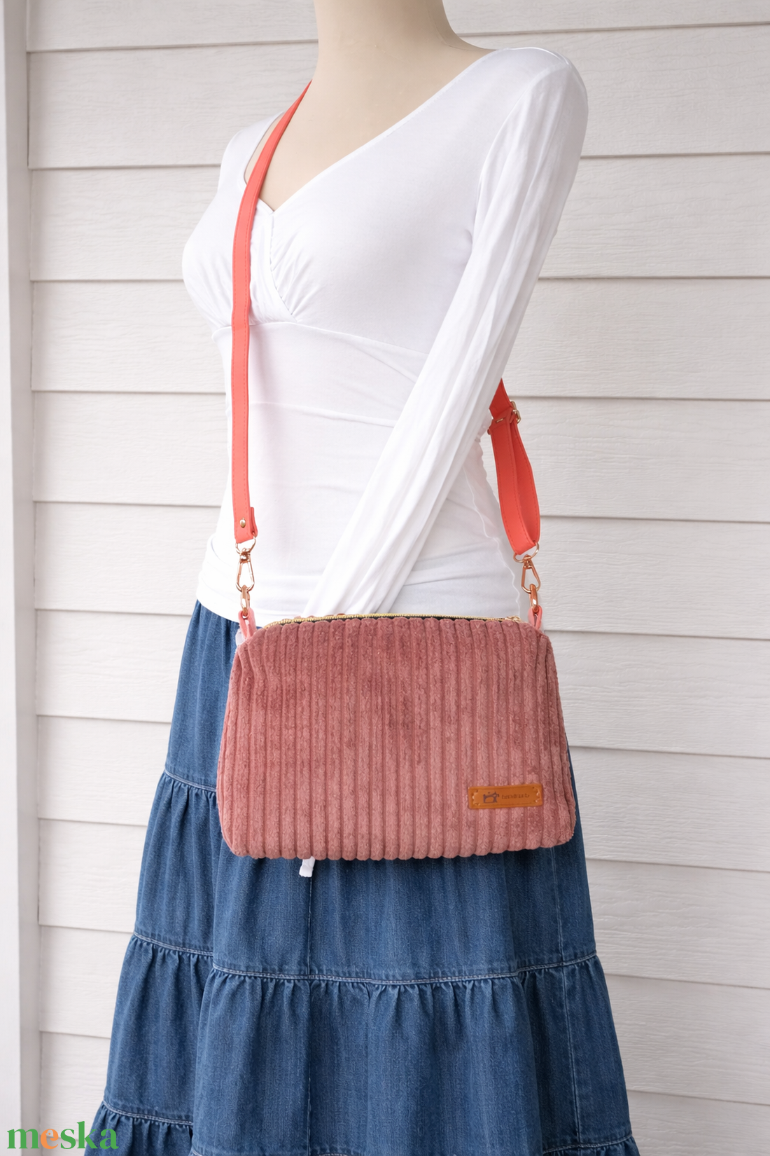 Nyuszifül táska - rózsaszínű - táska & tok - kézitáska & válltáska - alkalmi táska - Meska.hu