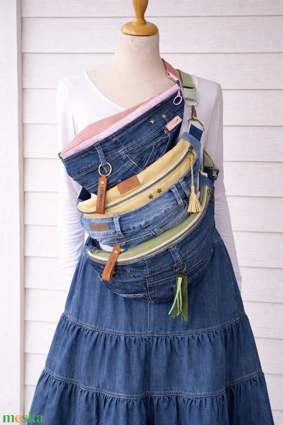 Sunny sling - boho bag, nyári táska - táska & tok - övtáska - Meska.hu