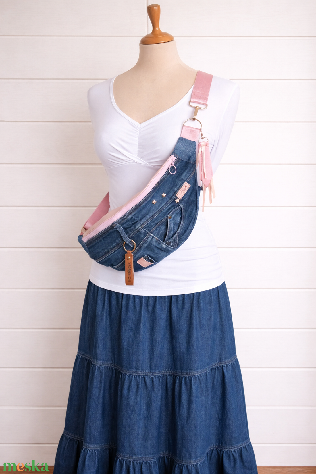 Rose sling - boho bag, nyári táska - táska & tok - övtáska - Meska.hu