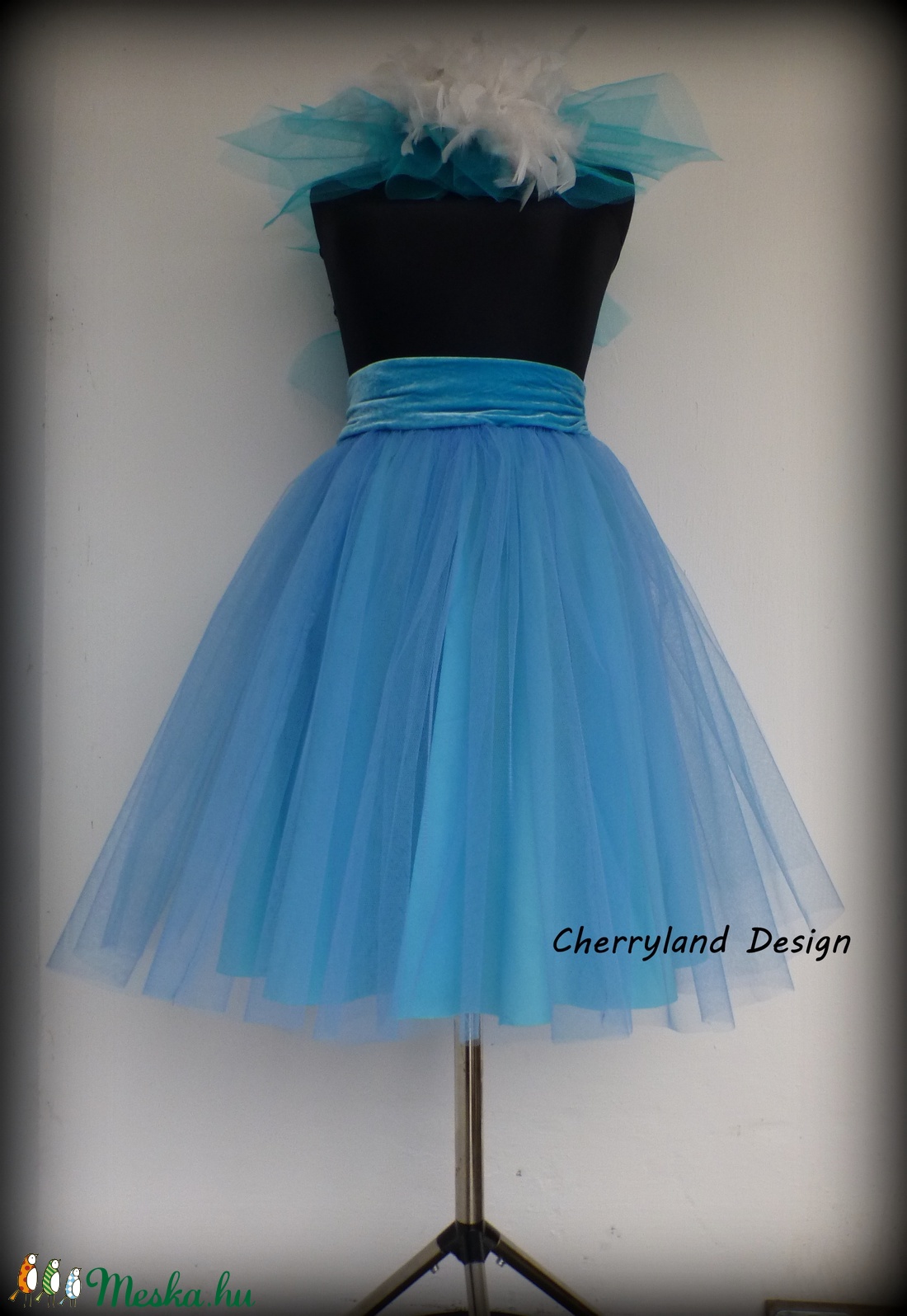 Cherryland Design Kék Tüll Szoknya/Blue Tulle Skirt -  - Meska.hu