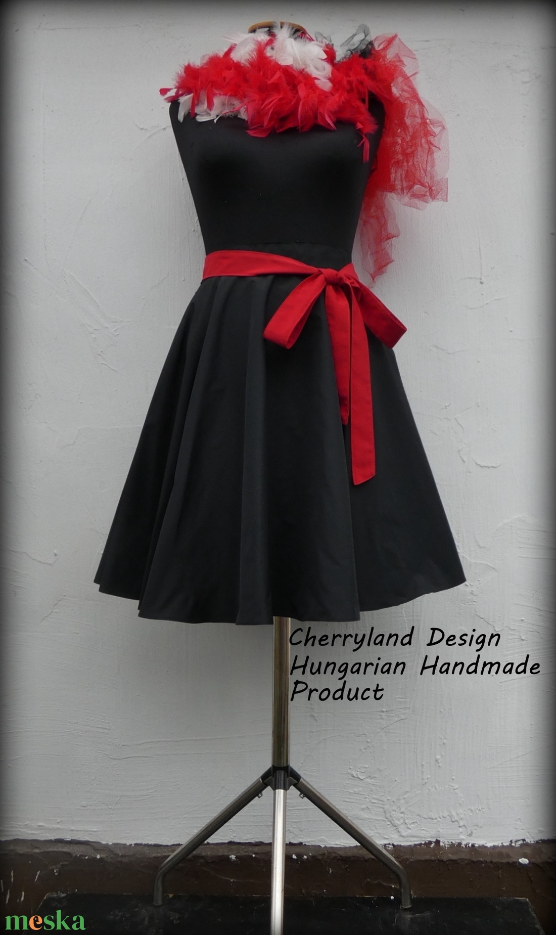Cherryland Design Fekete Taft szoknya. - ruha & divat - női ruha - szoknya - Meska.hu