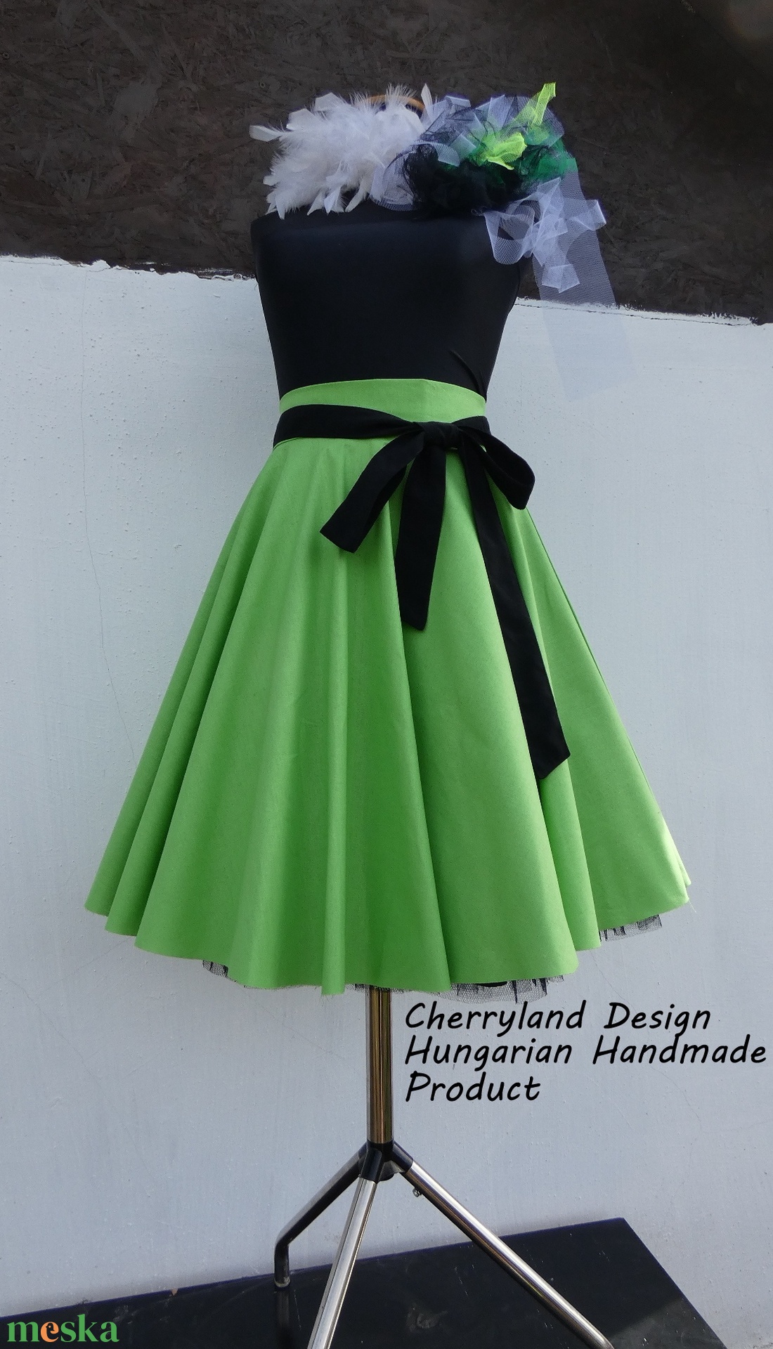 Cherryland Design Zöld Rockabilly stílusú szoknya /Alsószoknya - ruha & divat - női ruha - szoknya - Meska.hu Cherryland Design Zöld Rockabilly stílusú szoknya /Alsószoknya - ruha & divat - női ruha - szoknya - Meska.hu