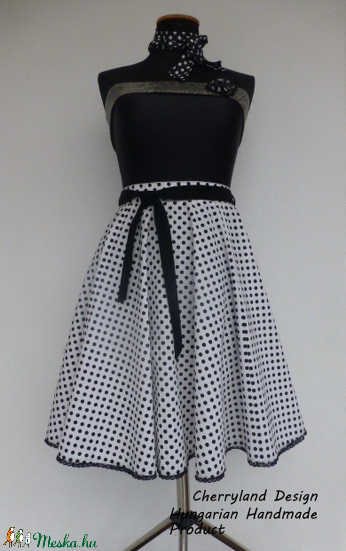 Cherryland Design Fehér-Fekete Kispöttyös rockabilly szoknya - ruha & divat - női ruha - szoknya - Meska.hu Cherryland Design Fehér-Fekete Kispöttyös rockabilly szoknya - ruha & divat - női ruha - szoknya - Meska.hu