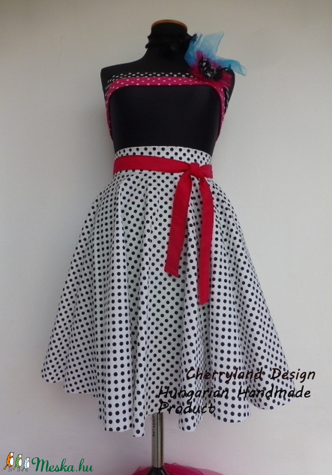 Cherryland Design Fehér-Fekete Kispöttyös rockabilly szoknya - ruha & divat - női ruha - szoknya - Meska.hu Cherryland Design Fehér-Fekete Kispöttyös rockabilly szoknya - ruha & divat - női ruha - szoknya - Meska.hu