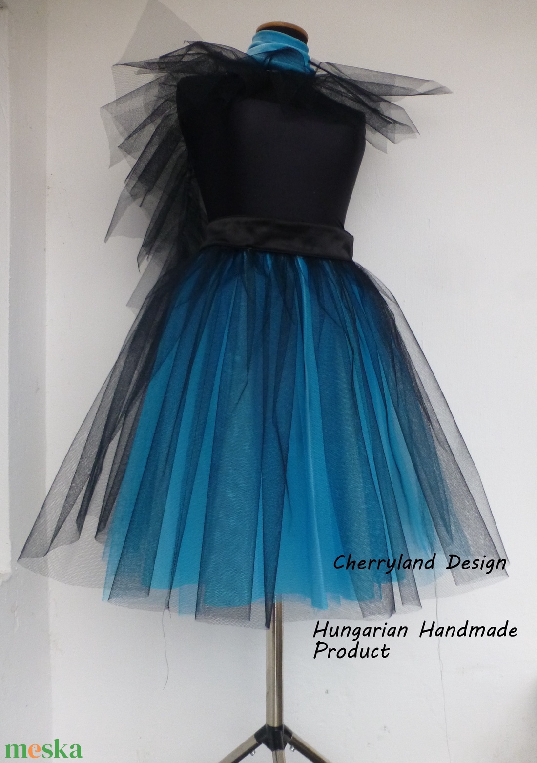 Kék Árnyalat Tüll Szoknya/Blue Shades Tulle Skirt - ruha & divat - női ruha - szoknya - Meska.hu