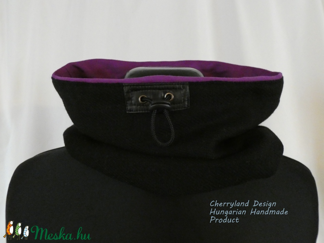 Női Gyapjú Körsál Lila Düftin  Béléssel. - ruha & divat - sál, sapka, kendő - sál - Meska.hu