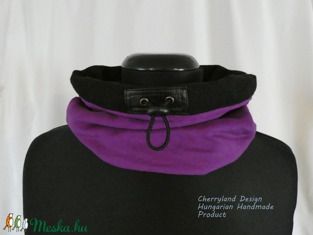 Női Gyapjú Körsál Lila Düftin  Béléssel. - ruha & divat - sál, sapka, kendő - sál - Meska.hu