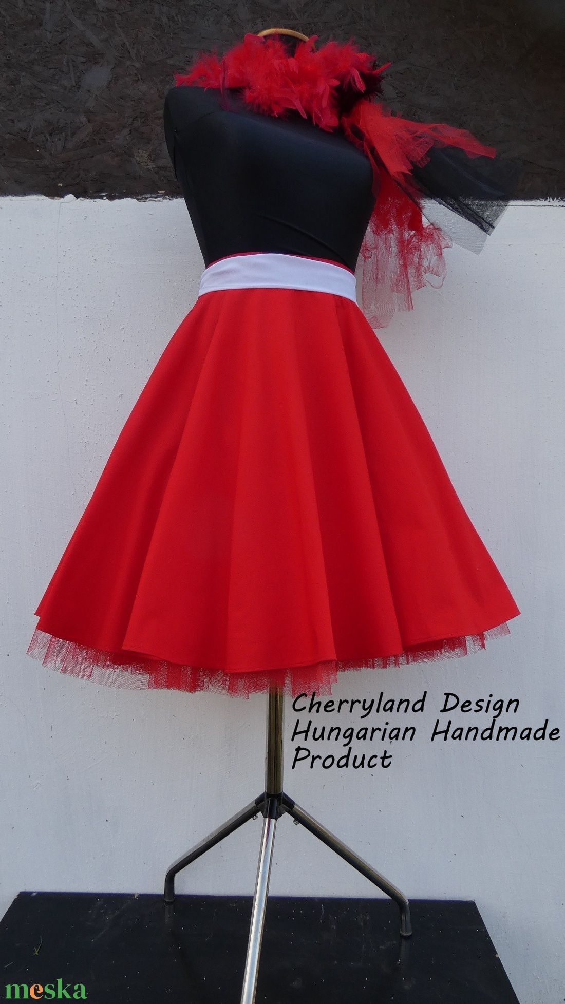 Cherryland Design Piros Rockabilly stílusú szoknya /Alsószoknya - ruha & divat - női ruha - szoknya - Meska.hu Cherryland Design Piros Rockabilly stílusú szoknya /Alsószoknya - ruha & divat - női ruha - szoknya - Meska.hu
