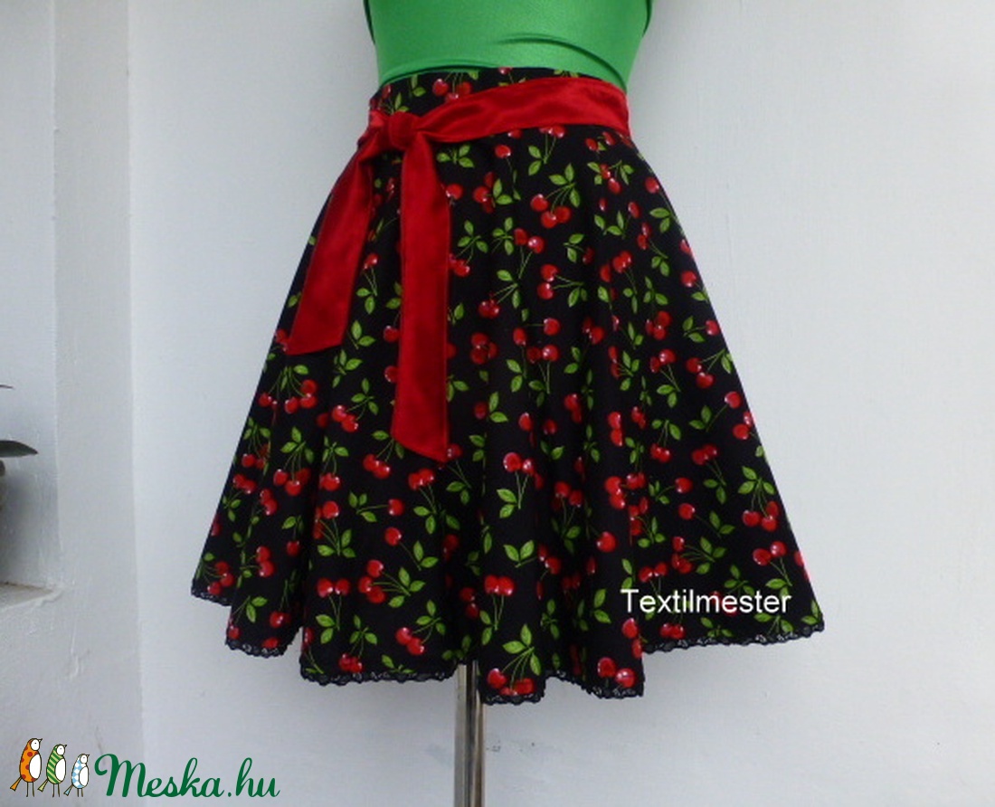 Cherryland Design Fekete Cseresznyés Rockabilly stílusú szoknya - ruha & divat - női ruha - szoknya - Meska.hu Cherryland Design Fekete Cseresznyés Rockabilly stílusú szoknya - ruha & divat - női ruha - szoknya - Meska.hu