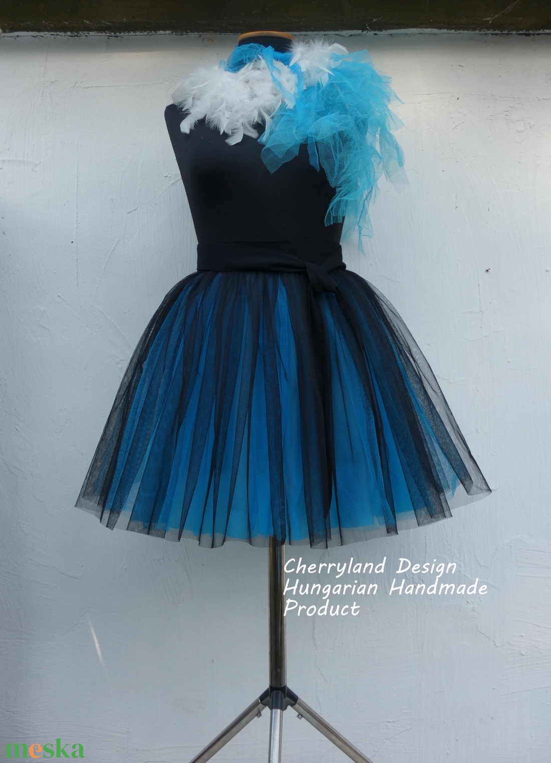 Kék Árnyalat Tüll Szoknya/Blue Shades Tulle Skirt - ruha & divat - női ruha - szoknya - Meska.hu