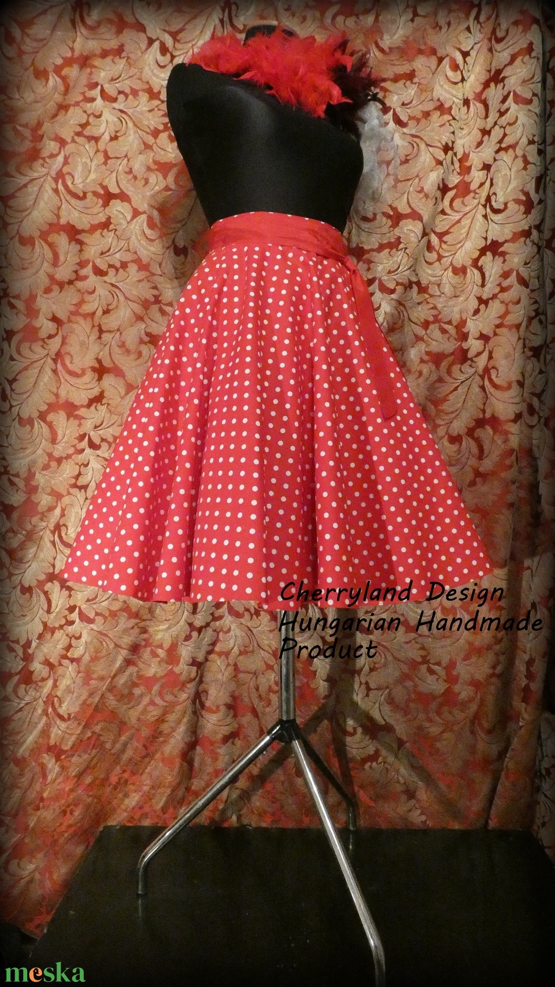 Cherryland Design Piros-Fehér pöttyös rockabilly szoknya./Alsószoknyával - ruha & divat - női ruha - szoknya - Meska.hu Cherryland Design Piros-Fehér pöttyös rockabilly szoknya./Alsószoknyával - ruha & divat - női ruha - szoknya - Meska.hu