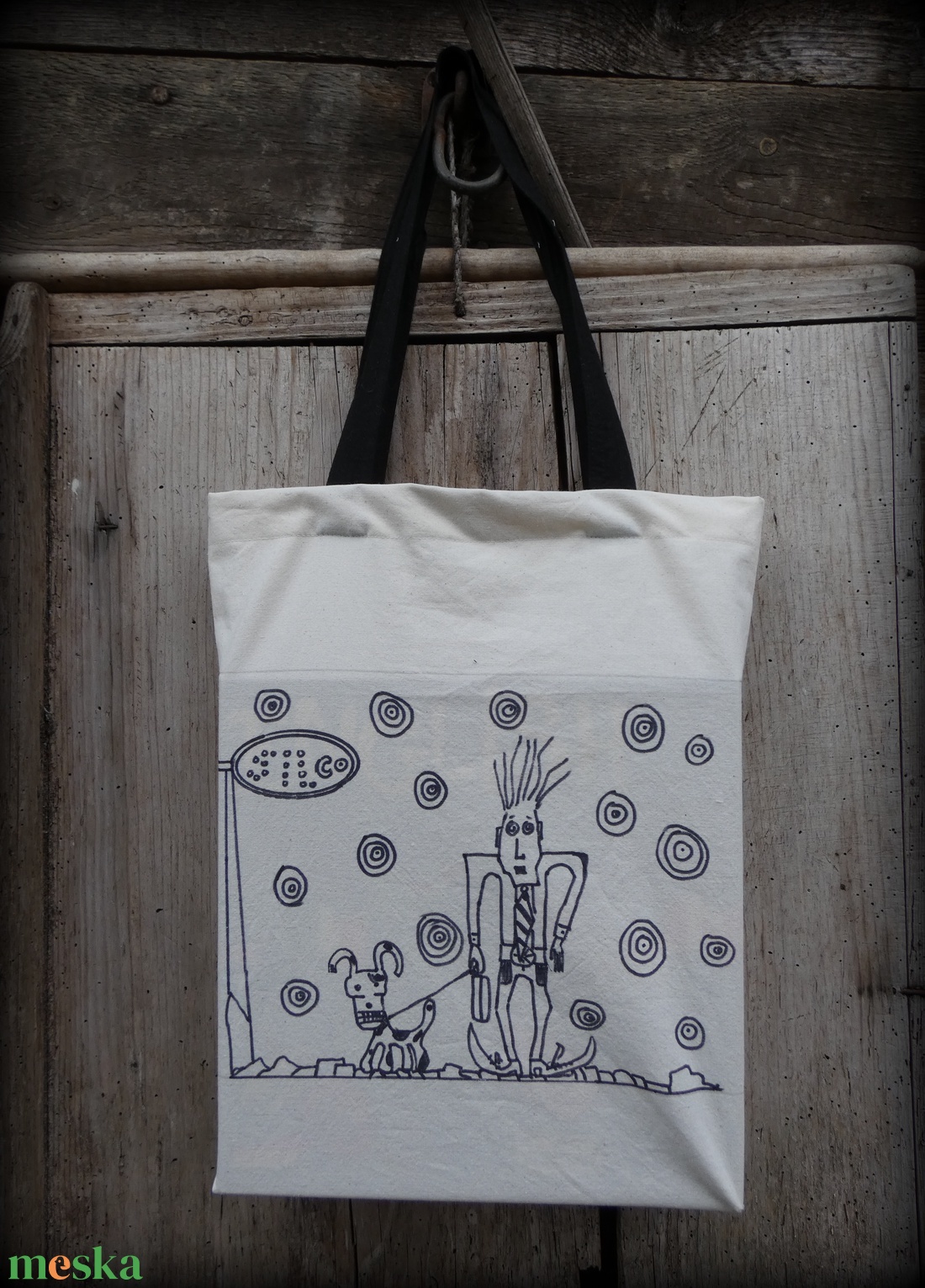 Textilszatyor Freak Box Johnny ( Limitált szériás rajzával) -Ziggy in the city . - táska & tok - bevásárlás & shopper táska - shopper, textiltáska, szatyor - Meska.hu