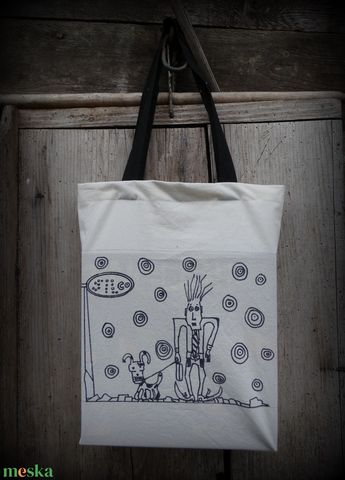 Textilszatyor Freak Box Johnny ( Limitált szériás rajzával) -Ziggy in the city . - táska & tok - bevásárlás & shopper táska - shopper, textiltáska, szatyor - Meska.hu