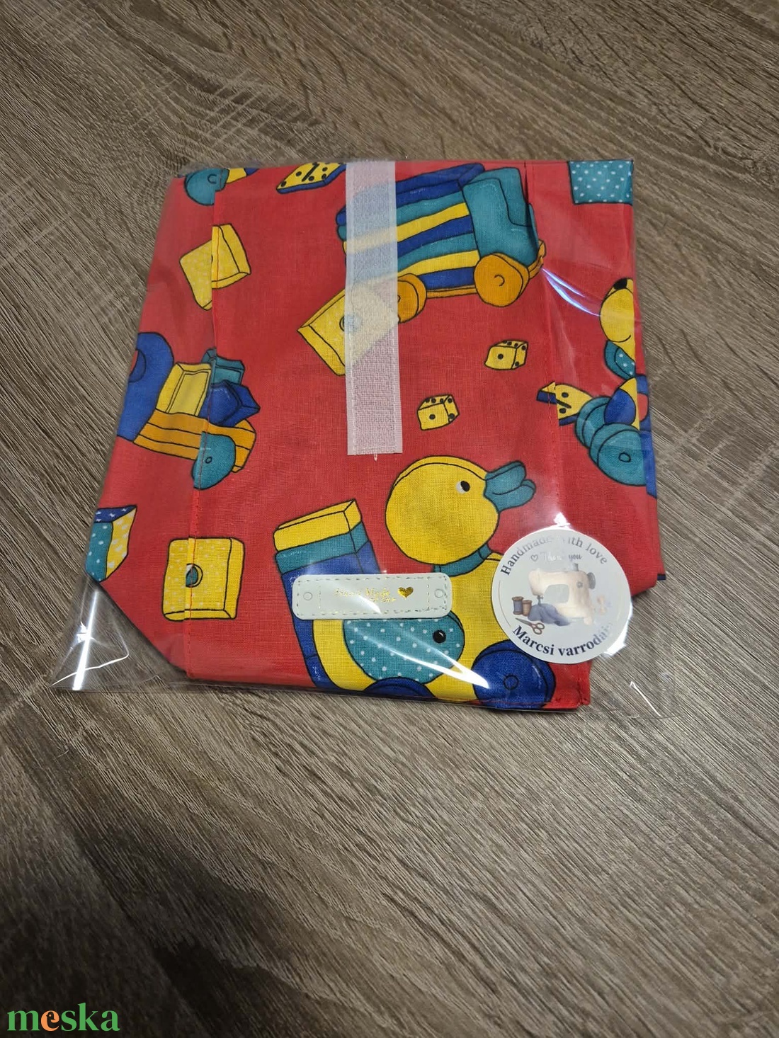 Roll top gyermek mintás uzsonnás tasak - táska & tok - uzsonna- & ebéd tartó - szendvics csomagoló - Meska.hu