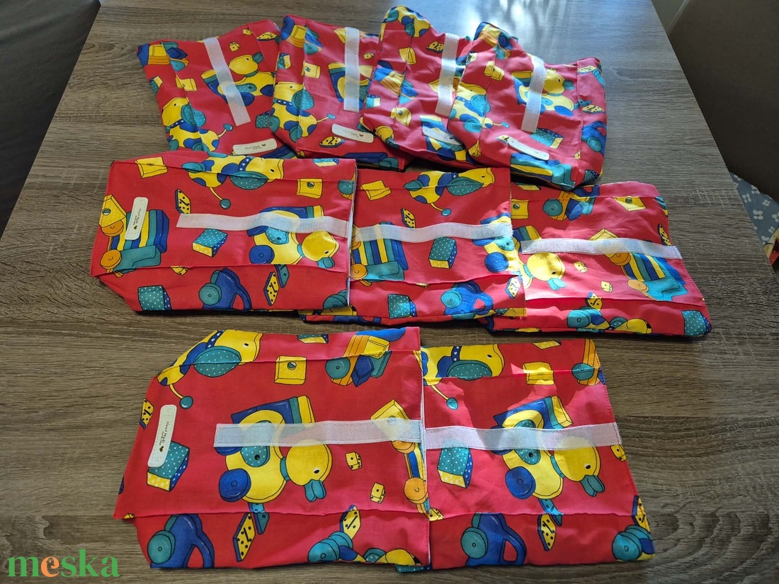 Roll top gyermek mintás uzsonnás tasak - táska & tok - uzsonna- & ebéd tartó - szendvics csomagoló - Meska.hu