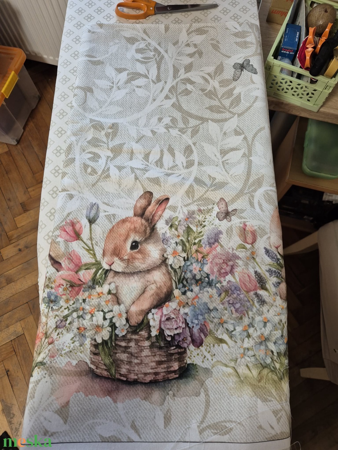 Húsvéti asztali futó - otthon & életmód - lakástextil - abrosz, terítő - asztalfutó - Meska.hu