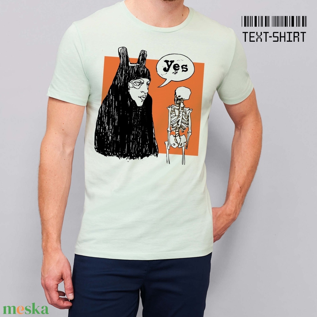 YES póló / Rontó Lili design - ruha & divat - férfi ruha - póló - Meska.hu YES póló / Rontó Lili design - ruha & divat - férfi ruha - póló - Meska.hu