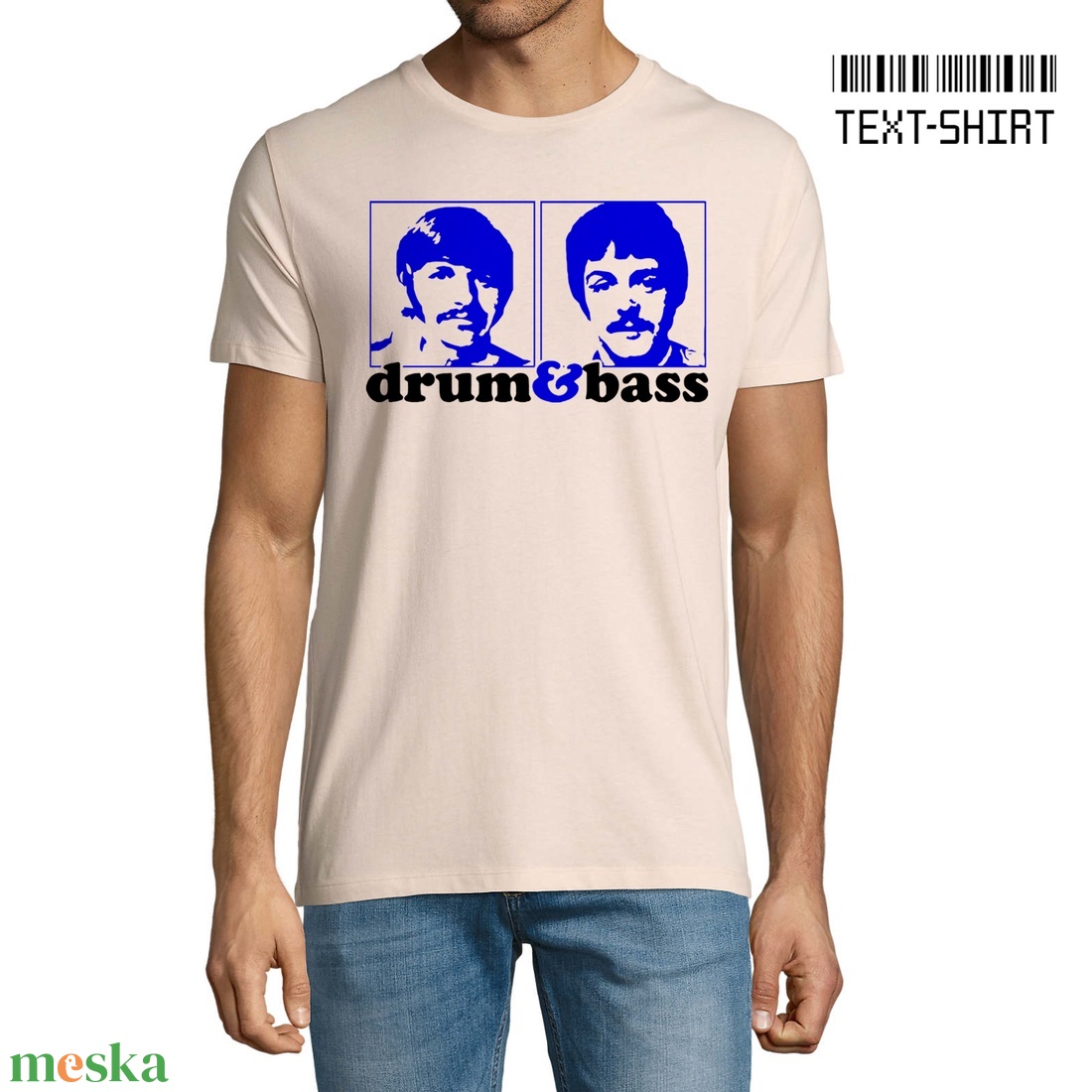 Drum and Bass Beatles póló - ruha & divat - férfi ruha - póló - Meska.hu