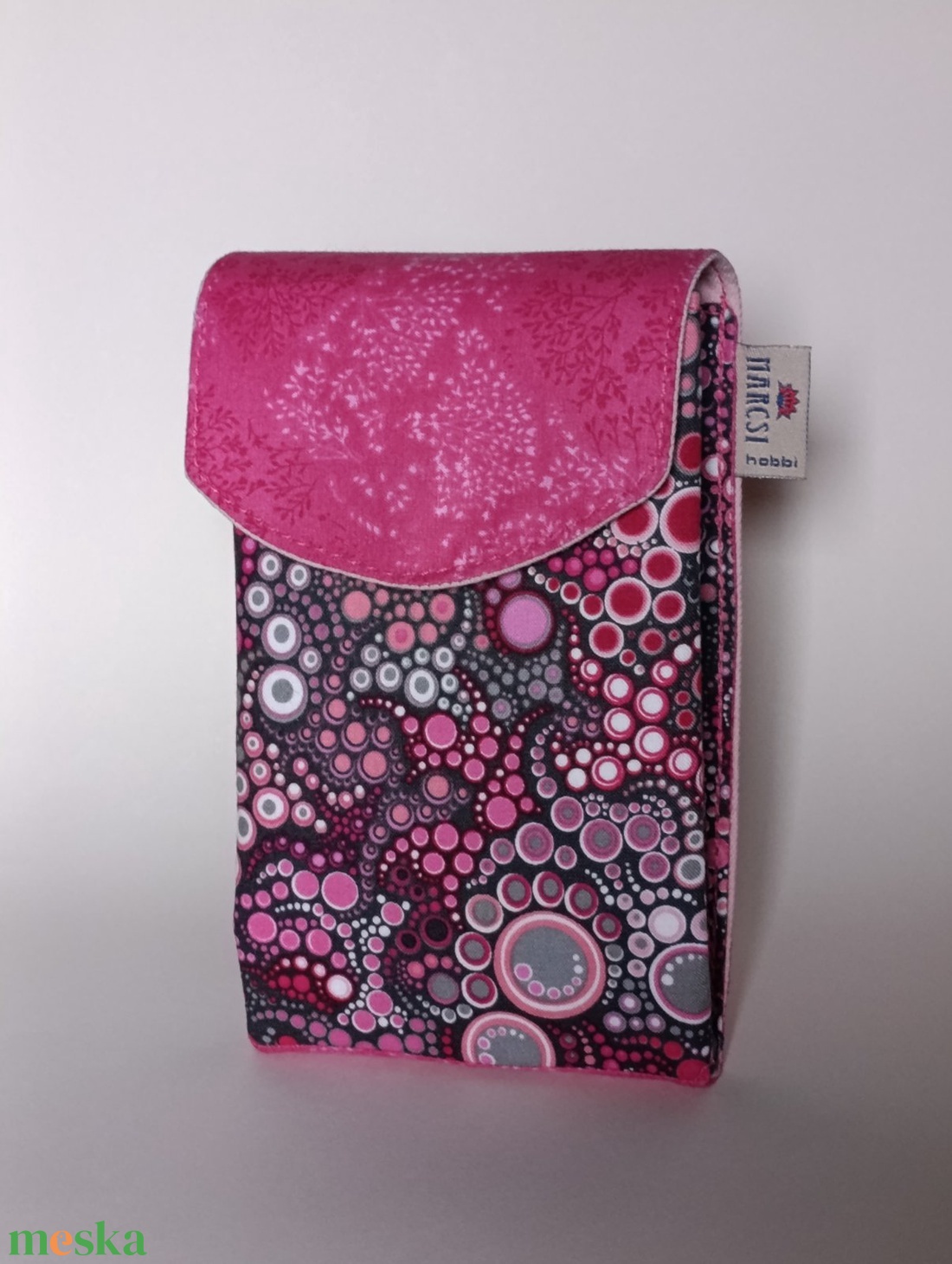 3 rekeszes telefontartós kis táska, pink parti táska - táska & tok - kézitáska & válltáska - vállon átvethető táska - Meska.hu