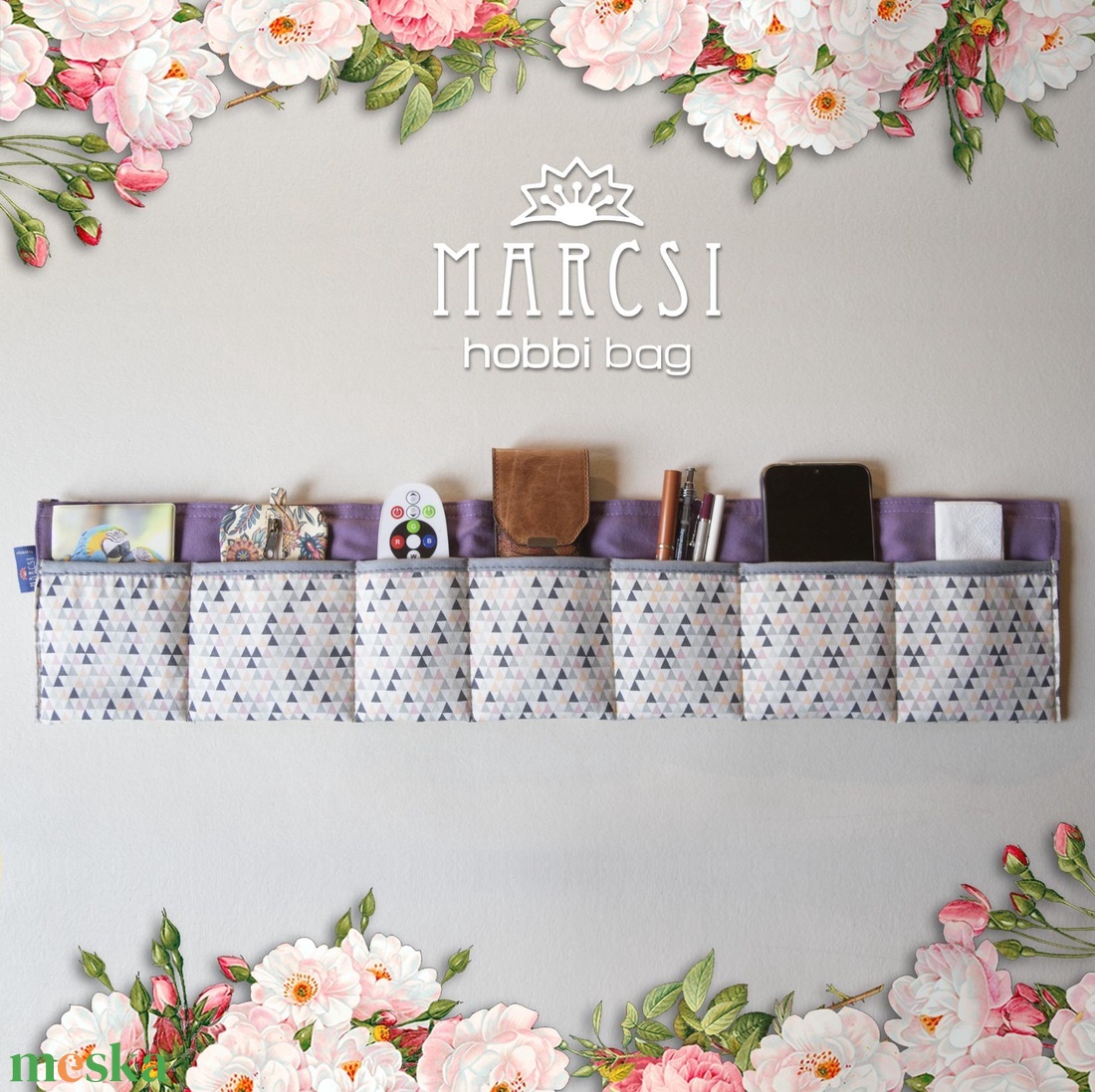 Háromszög mintás táskarendező, táskabelső rendszerező rendelhető - táska & tok - kézitáska & válltáska - belső rendező - Meska.hu