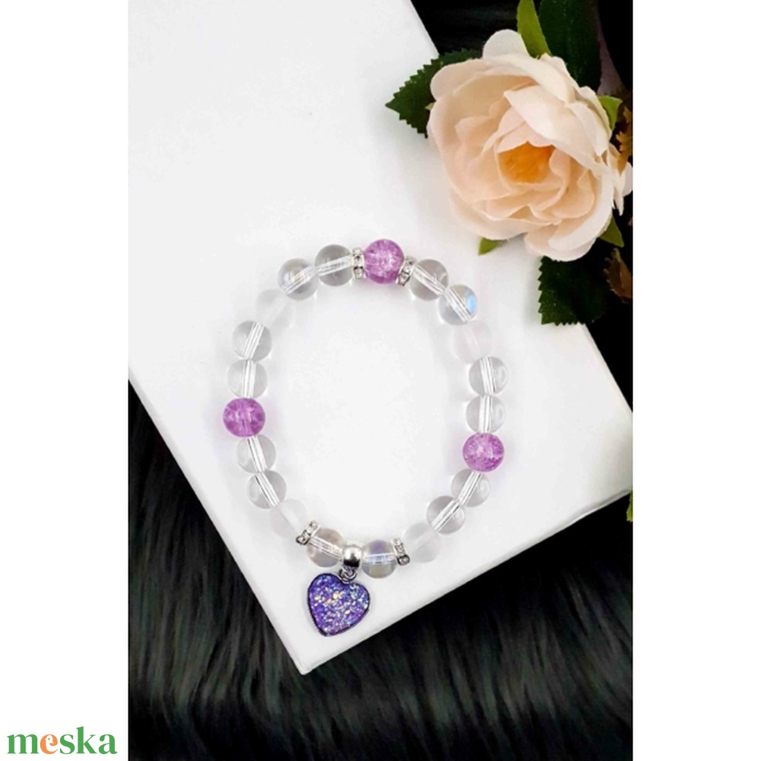 Druzy ásvány karkötő ametiszt - ékszer - karkötő - karkötő medállal - Meska.hu Druzy ásvány karkötő ametiszt - ékszer - karkötő - karkötő medállal - Meska.hu