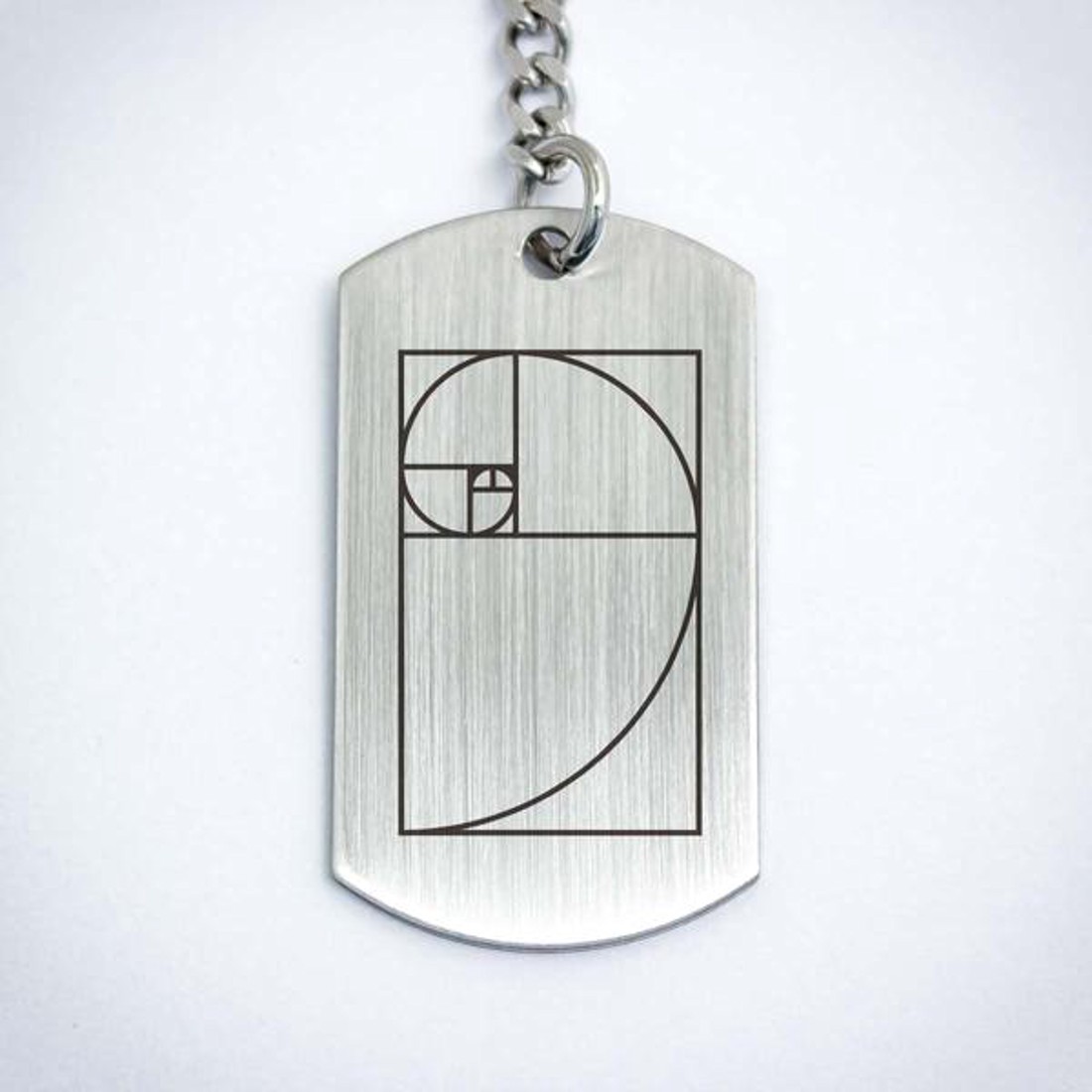 Fibonacci acél medálos kulcstartó - táska & tok - kulcstartó & táskadísz - kulcstartó - Meska.hu