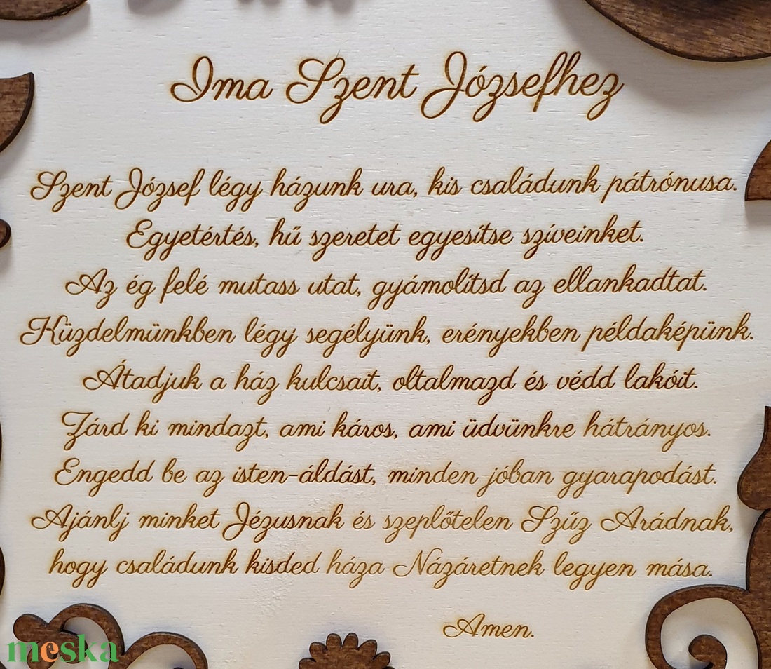 SZENT JÓZSEF IMÁJA FALI TÁBLA - otthon & lakás - dekoráció - kép & falikép - táblakép - Meska.hu SZENT JÓZSEF IMÁJA FALI TÁBLA - otthon & lakás - dekoráció - kép & falikép - táblakép - Meska.hu