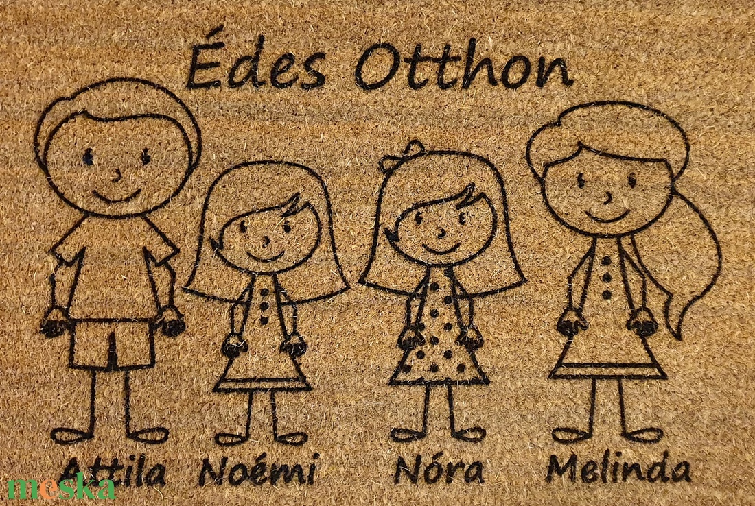 Családi kókuszrost lábtörlő - otthon & lakás - bútor - más bútor - Meska.hu Családi kókuszrost lábtörlő - otthon & lakás - bútor - más bútor - Meska.hu