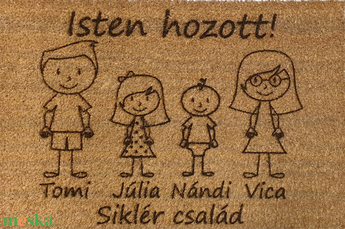 Családi kókuszrost lábtörlő - otthon & lakás - bútor - más bútor - Meska.hu Családi kókuszrost lábtörlő - otthon & lakás - bútor - más bútor - Meska.hu
