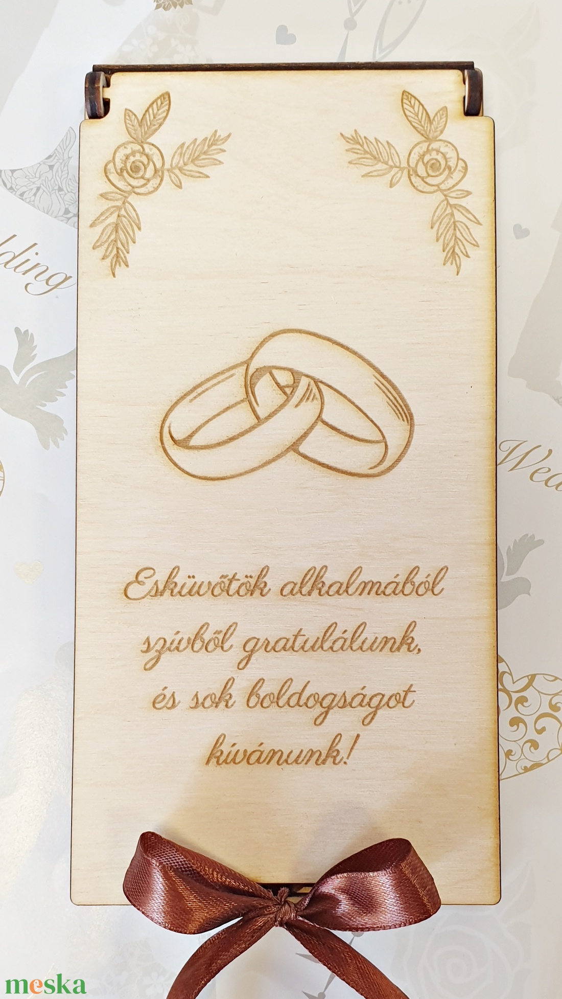 PÉNZÁTADÓ DOBOZ ESKÜVŐRE - esküvő - emlék & ajándék - nászajándék - Meska.hu