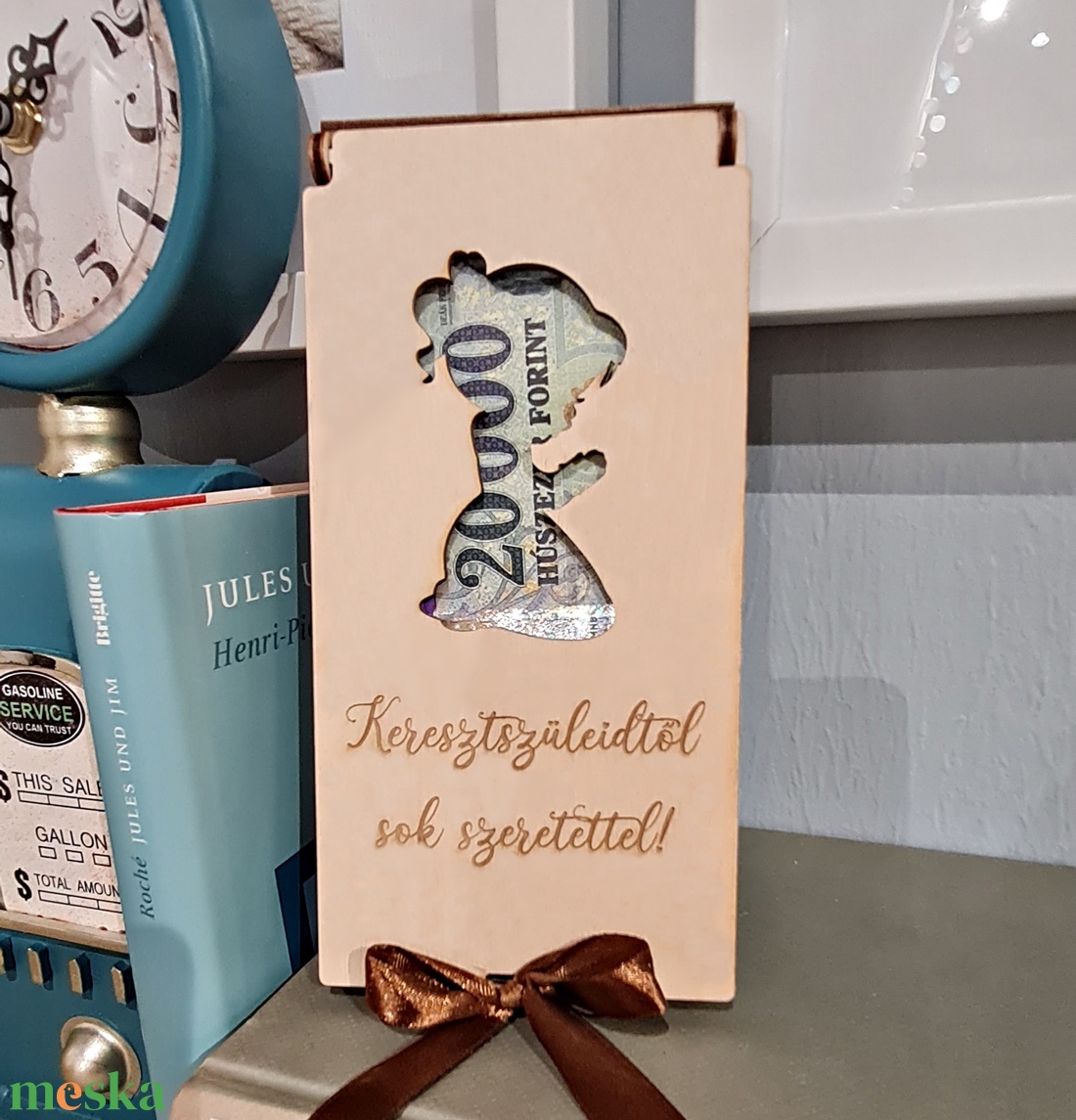 CSOKI VAGY PÉNZÁTADÓ DOBOZ - KERESZTELŐRE - otthon & lakás - dekoráció - dísztárgy - Meska.hu