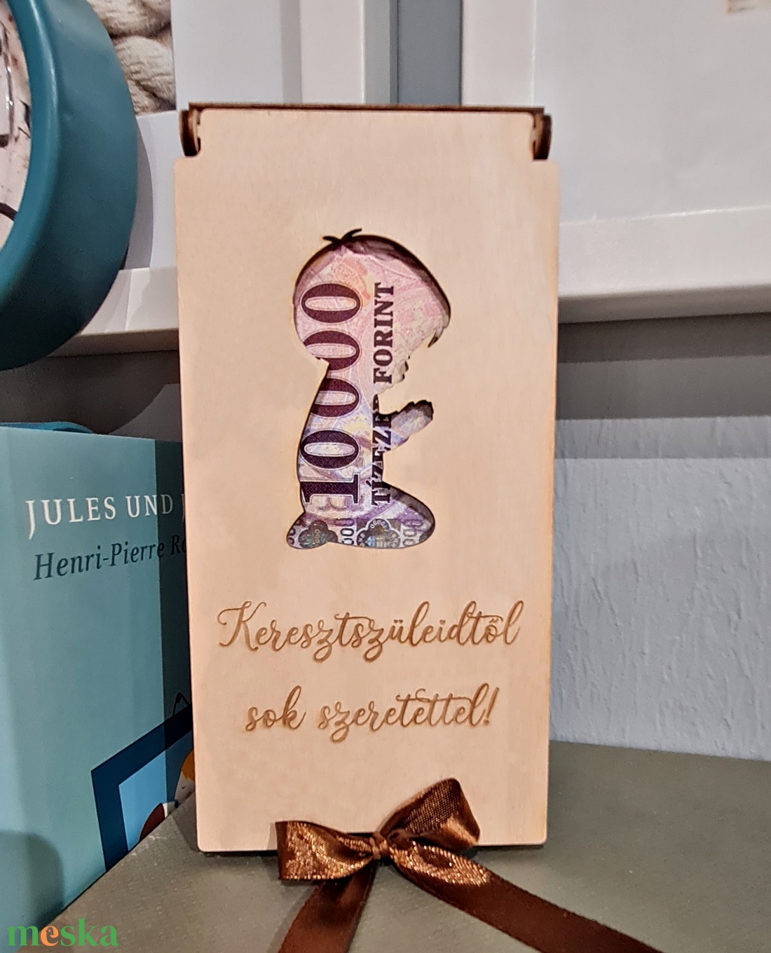 CSOKI VAGY PÉNZÁTADÓ DOBOZ - KERESZTELŐRE - otthon & lakás - dekoráció - dísztárgy - Meska.hu