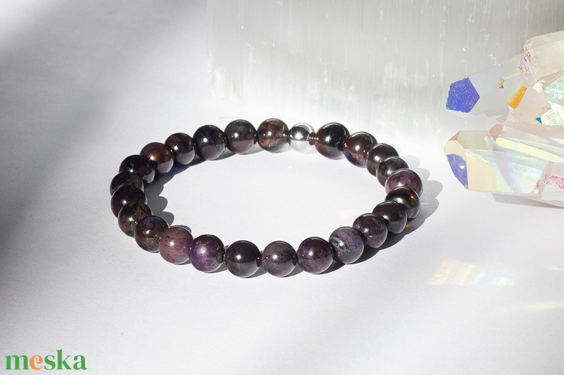 SZUGILIT - Prémium minőség - Szugilit karkötő, Szugilit ásvány karkötő - Kézműves ásvány karkötő,egyedi ásvány karkötő - ékszer - karkötő - Meska.hu
