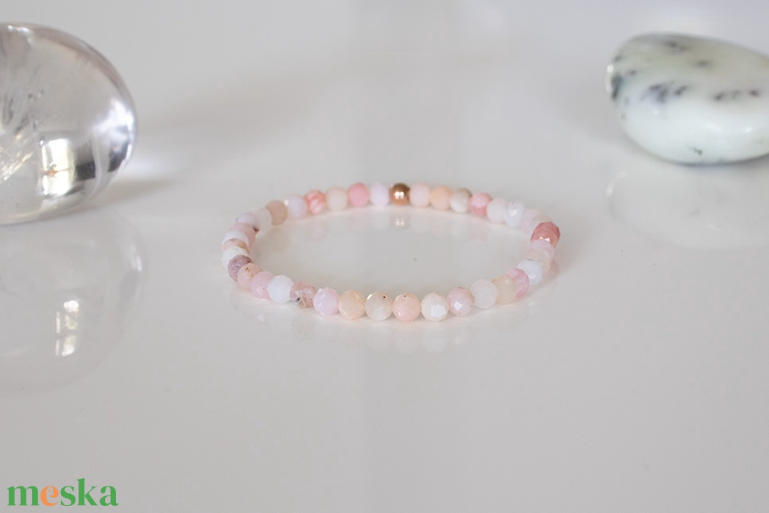 Andok Opál, Burmai Jade, Hegyikristály ásvány karkötő szett, Opál ásvány karkötő, Jade ásvány karkötő, ásvány karkötő - ékszer - ékszerszett - Meska.hu