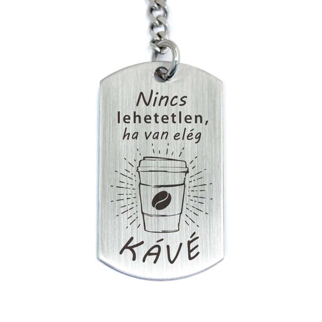 Nincs lehetetlen acél medálos kulcstartó - táska & tok - kulcstartó & táskadísz - kulcstartó - Meska.hu