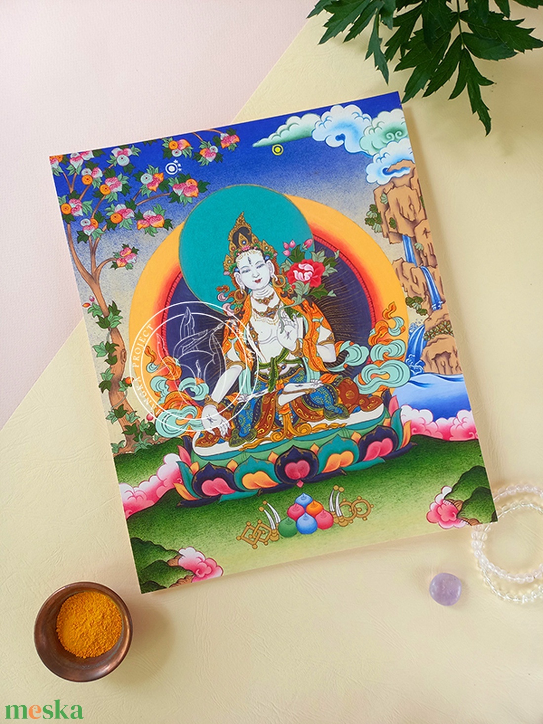 Buddhista Fehér Tárá giclée nyomat - művészet - grafika & illusztráció - művészi nyomat - Meska.hu