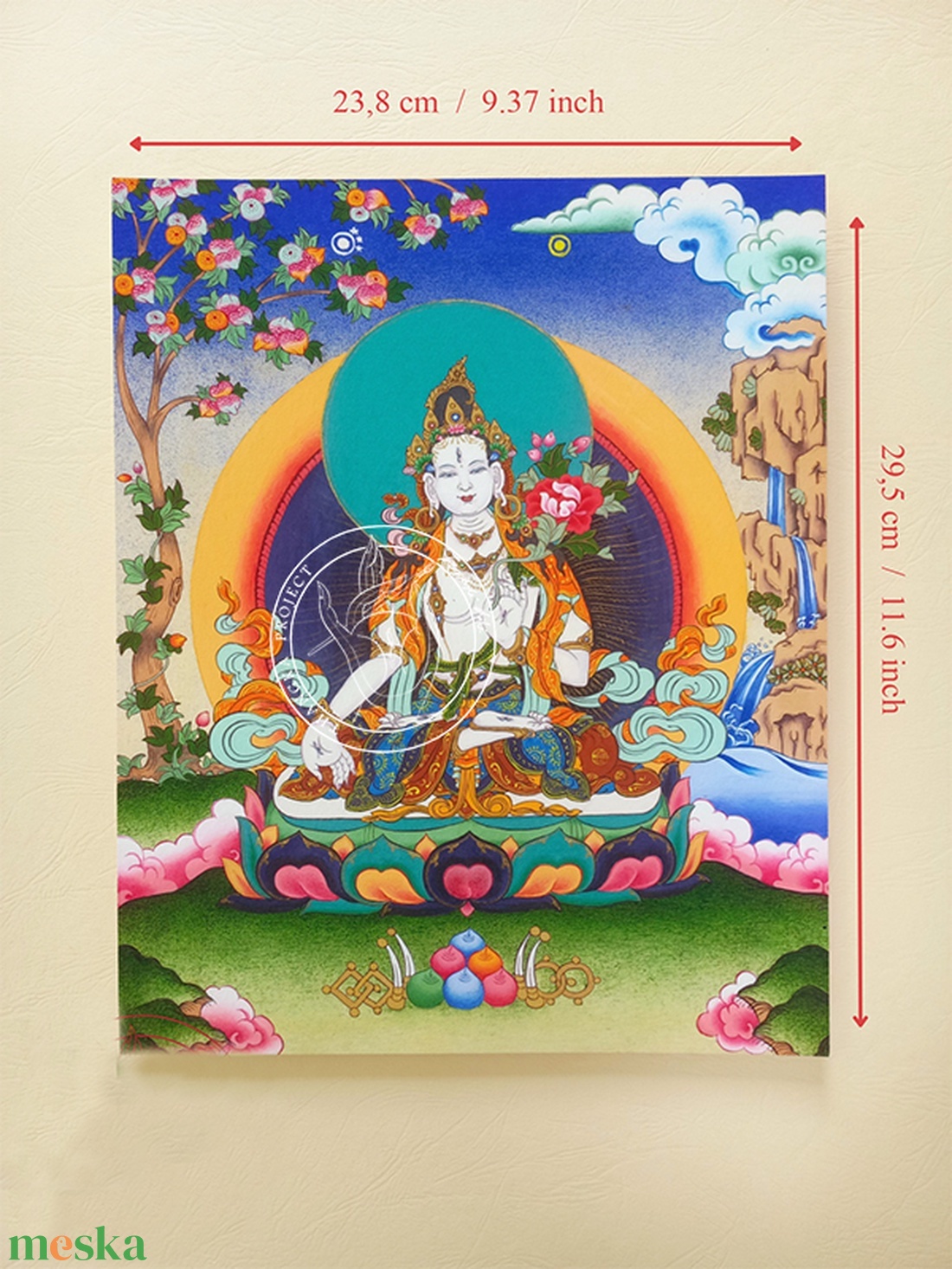 Buddhista Fehér Tárá giclée nyomat - művészet - grafika & illusztráció - művészi nyomat - Meska.hu