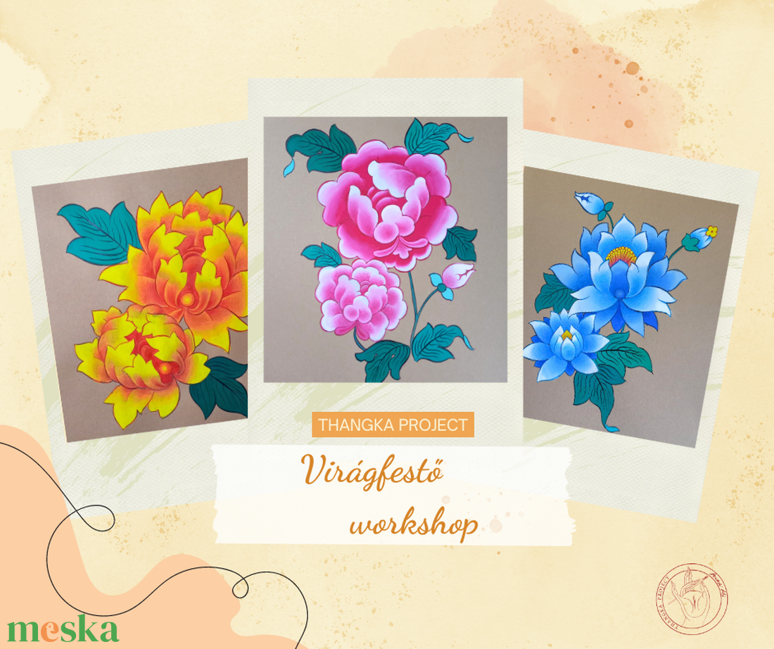 Virágfestő egy napos workshop - diy (csináld magad) - workshop & tanfolyam - Meska.hu