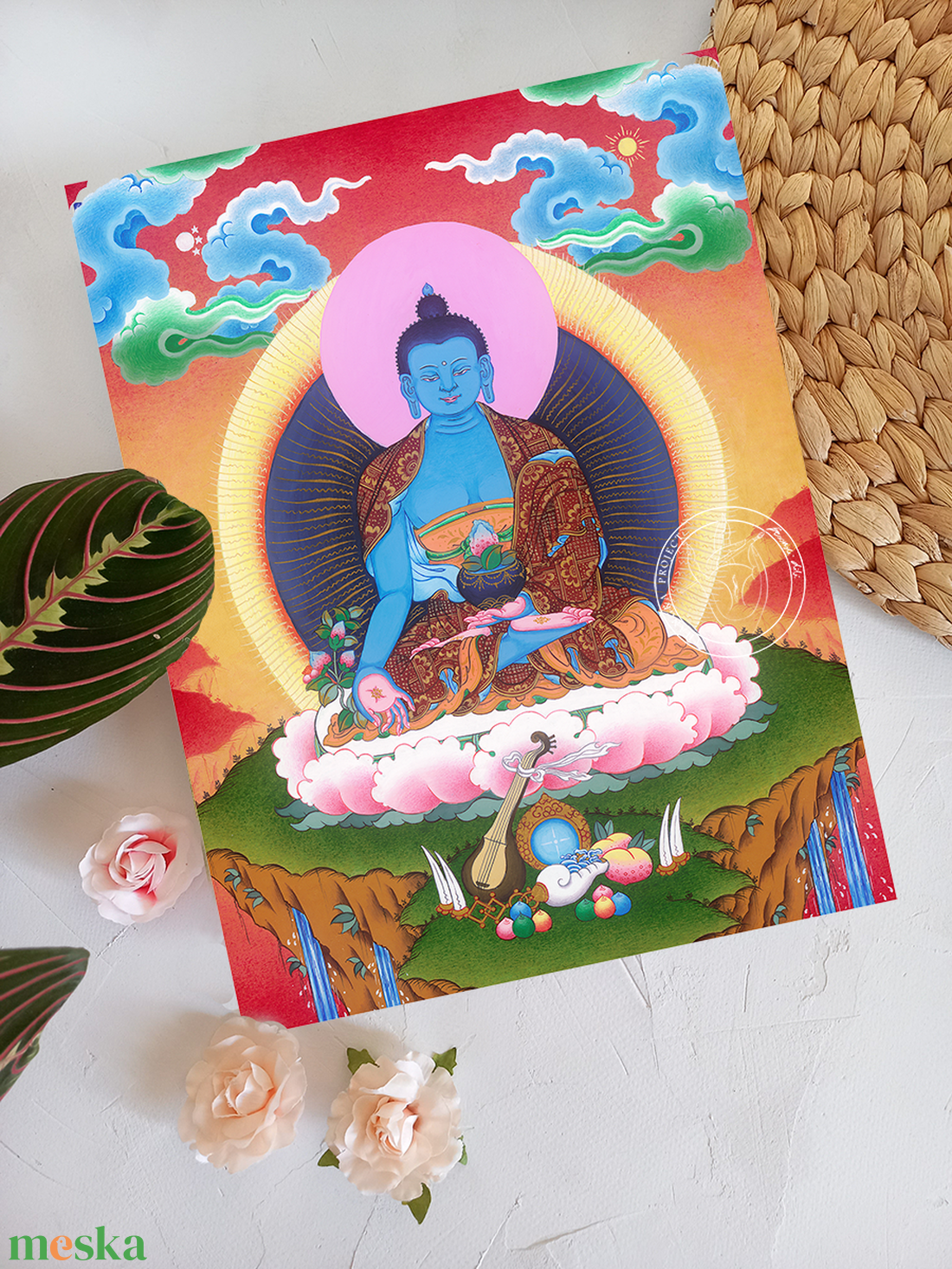 Gyógyító Buddha giclée nyomat - művészet - grafika & illusztráció - művészi nyomat - Meska.hu