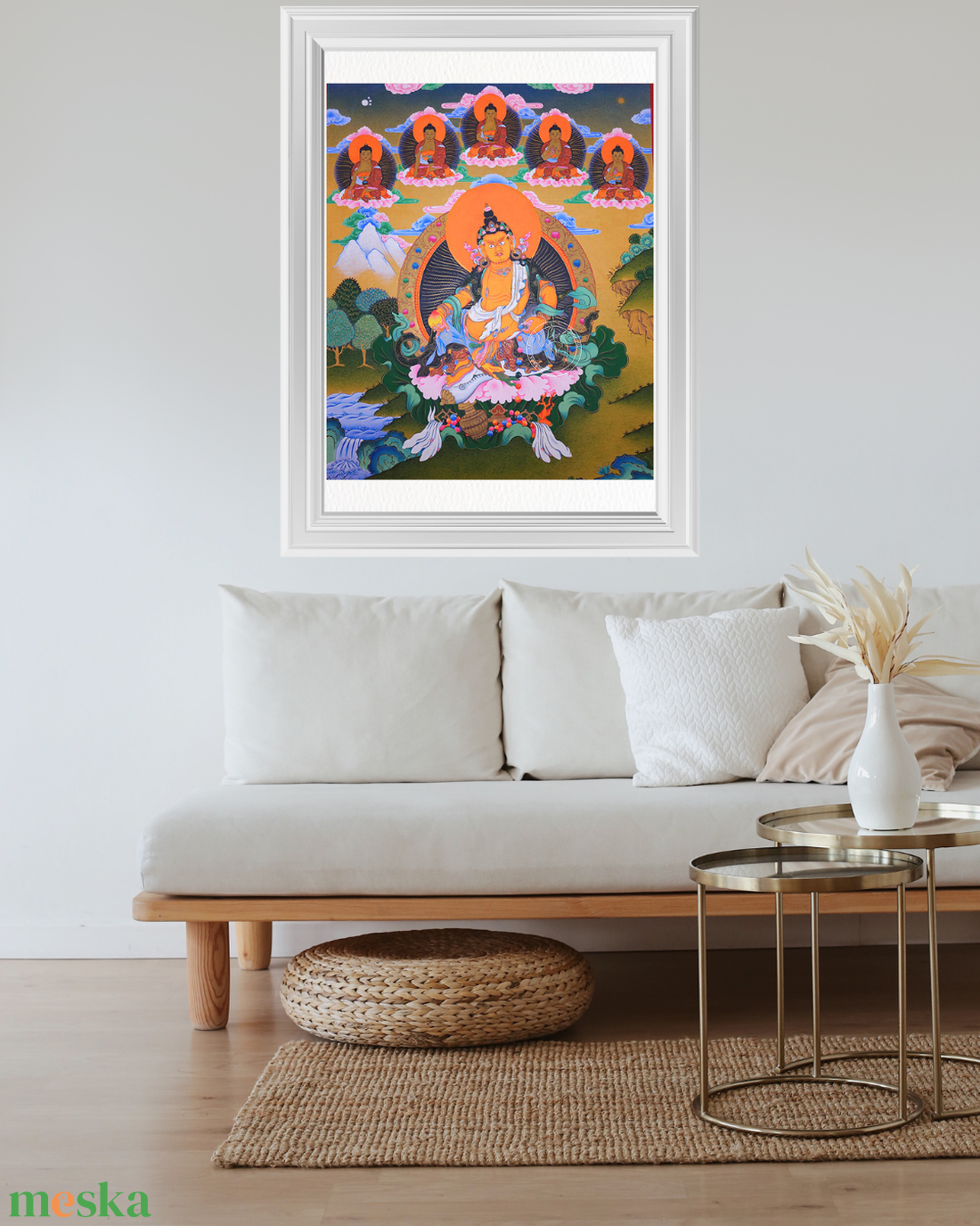 Sárga Dzambhala giclée nyomat - művészet - grafika & illusztráció - művészi nyomat - Meska.hu